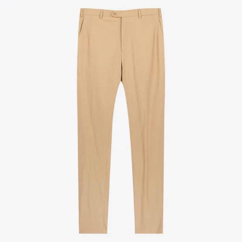 Pantalones de hombre otoño brioni pantalones rectos de color caqui traje pantalones de negocios