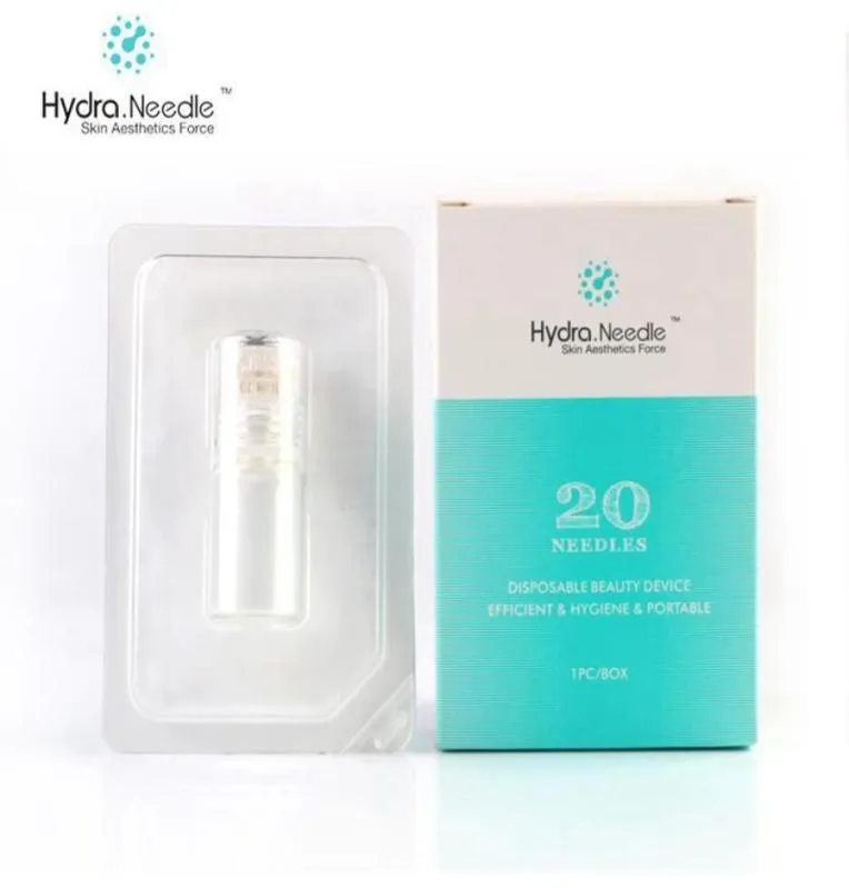 Lo nuevo Hydra Needle 20 pin Aqua Micro Channel Mesoterapia Gold Fine Touch System Derma Stamp Cuidado de la piel 3173210