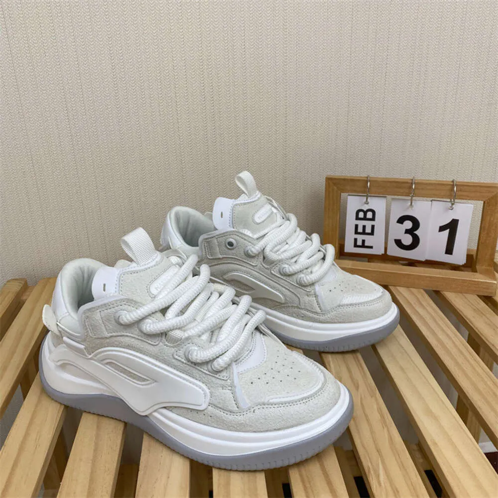 in Bread Women for Small Spring and Autumn 2023 New Style Lovers High White China-chic Casual Sports Dad Shoes 5 Sprg Cha-chic 5