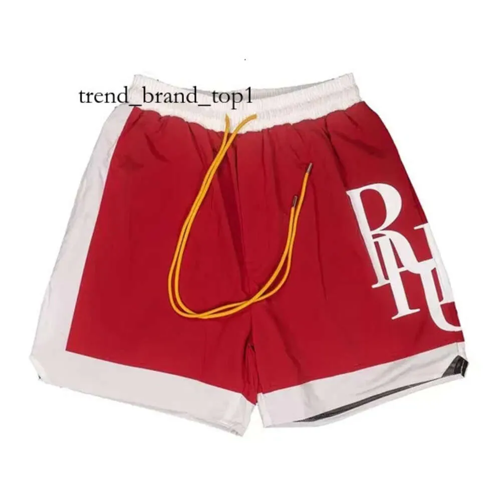 Rhude Designer Shorts Rhude Shorts Summer Fashion Beach Pants Men High Quality Street Wear Red Blue Black Purple Pants Mens Short Rhude Tシャツ米国サイズ：S-XL 1223