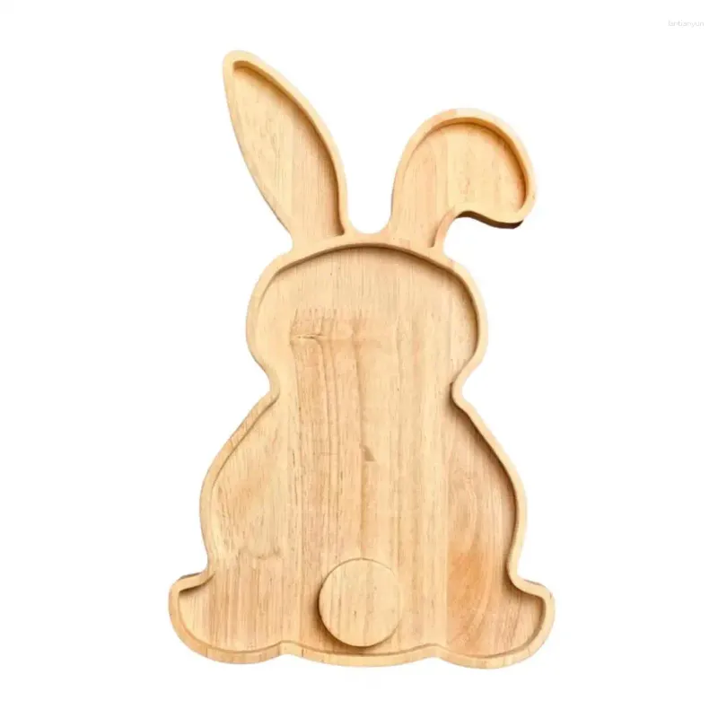 Plates Snack Platter Easter Shape Charcuterie Board Serving Tray For Fruits Desserts Wooden Parties