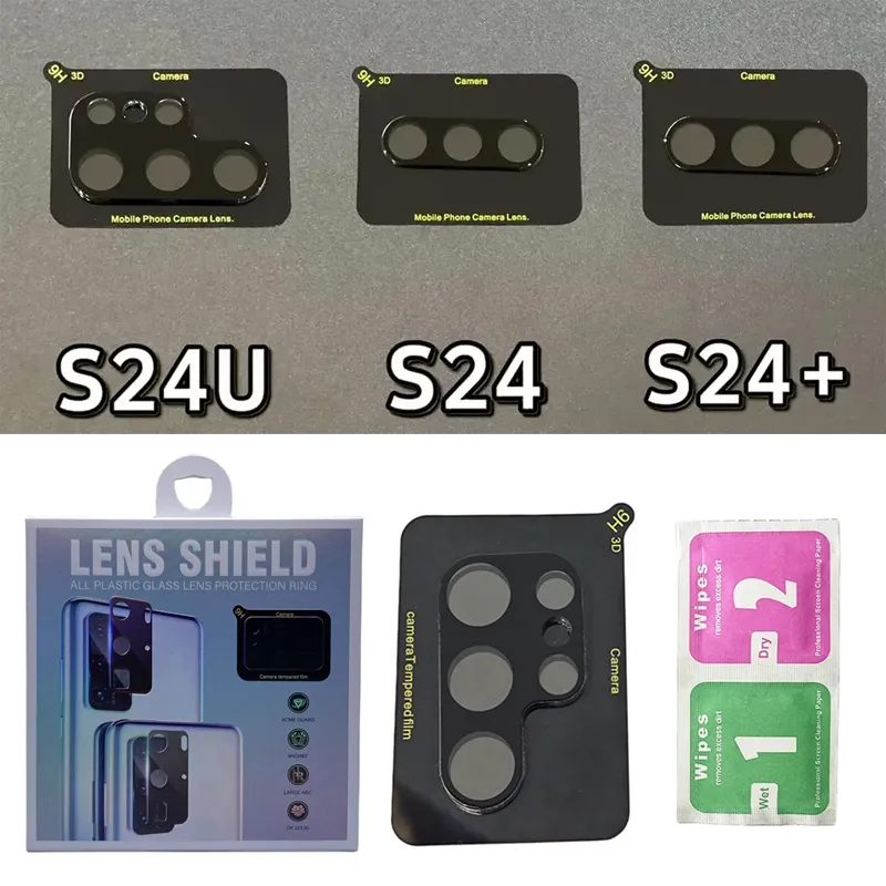 Protecteur d'objectif de caméra à couverture complète, en verre trempé, pour Samsung S24 Ultra S23 FE S21 S22 Plus A05 A05S A15 A25 A35 A55 A04S A14 A34 A54 Z Fold Flip 3 4 5 avec emballage