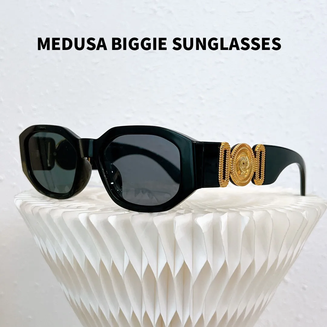 Ver Medusa Biggie Lunettes de soleil Luxury VE4361 / VE4440U Soms de style SIDE SITE WITE OFFICIELLE 1: 1 SOINS DE SORME DE CAT MENS ET FEMMEL