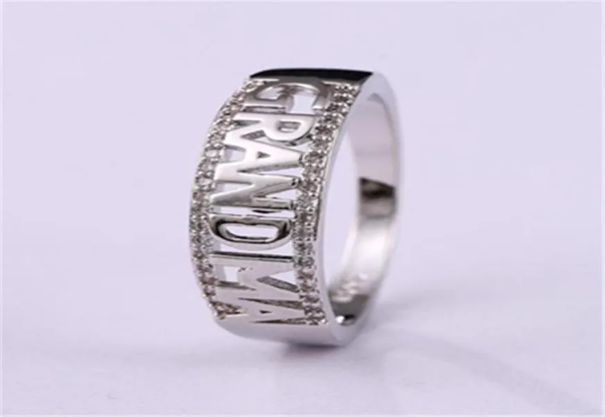 Anneaux de mariage Bague en argent classique simple beau tempérament femme grand-mère main bijoux cadeau 4171205