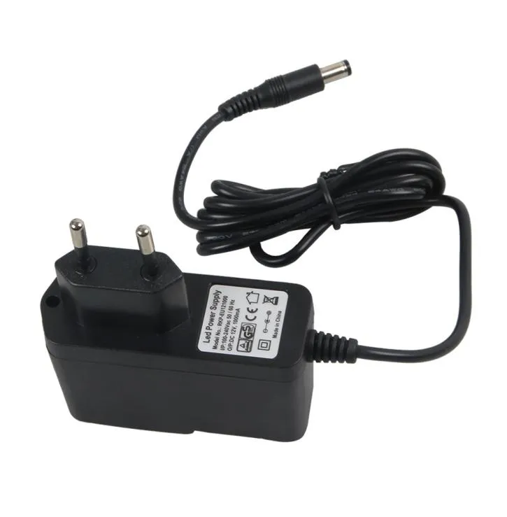 Aucd pvc adaptador de alimentação de comutação de alta qualidade ac 100v240v dc 12v 1a 55x25mm universal eua ue plug adaptador para led laser s4130612