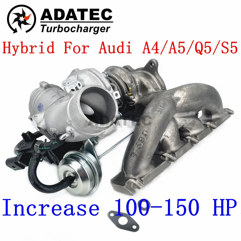 Uppgradera turbo för Audi A4 A5 Q5 S5 JH5 Turbocharger 53039880291 Turbinhybrid 06H145701Q Bigger Wheel 06H145702S 06H145702L