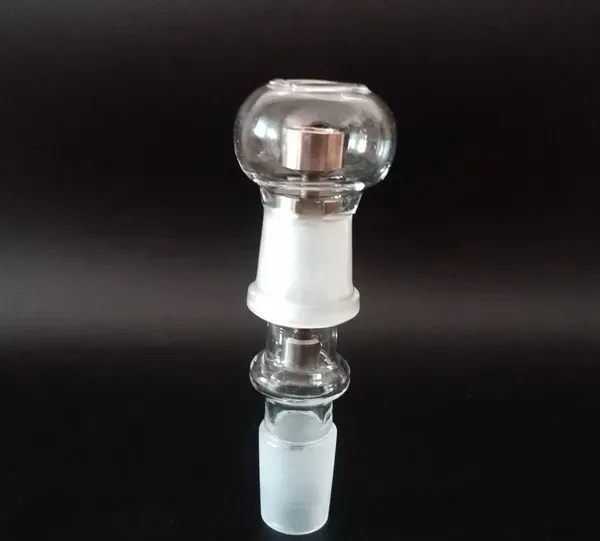 18.8MM glass dome glass adapter & GR2 titanium nail one whole set for vapor Glass bubbler Water Pipe glass bongs