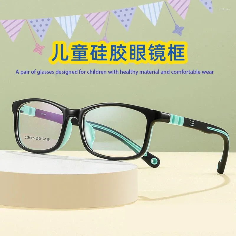 Sonnenbrillenrahmen KDX66065 Kinderbrillenrahmen Weiches Silikon Ultraleicht für Grundschüler