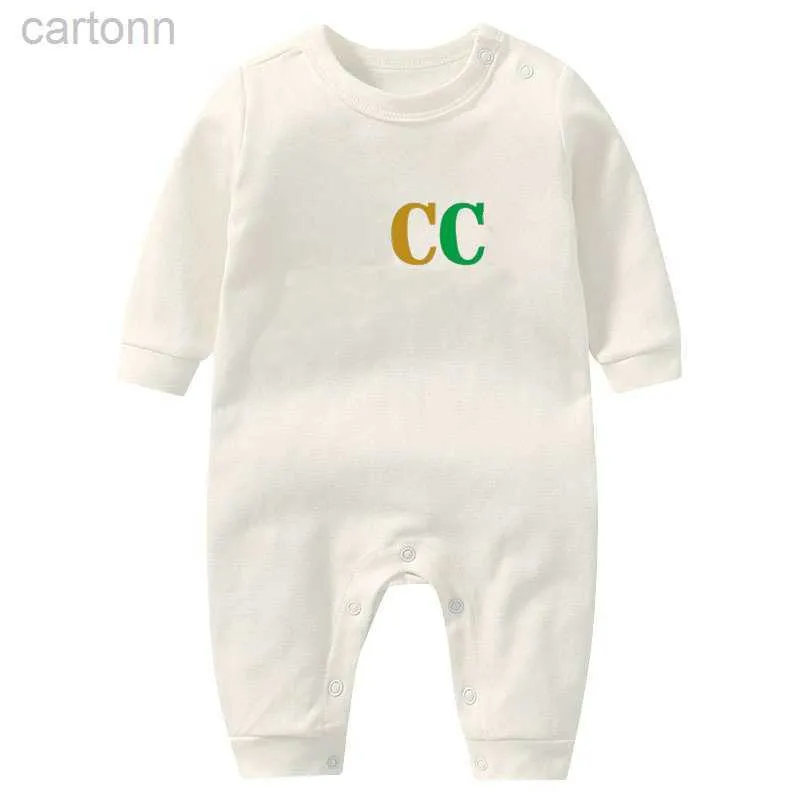 Footies Baby Rompers Boys Girls Designer Letter Print Pure Cotton Short-Sleeved and Lengeve Jumpsuit新生児Romper G365 240306