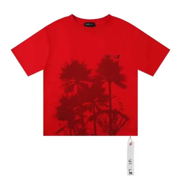 2024 Nowy projektant moda swobodna wysokiej jakości litera w klatce ulicznej laminowana laminowany nadruk krótki rękaw High Street luźne obfite T-shirt dla mężczyzn i kobiet
