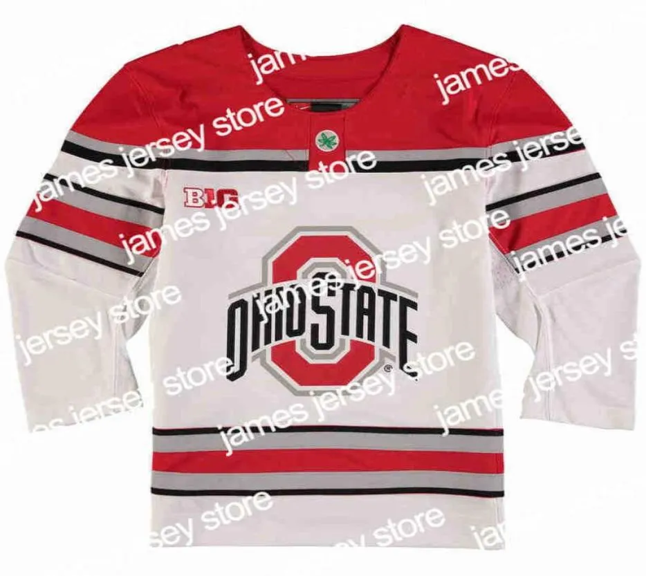 Hóquei Personalizado Ohio State Buckeyes Hóquei Jerseys Men039s Sasha Larocque Jersey Mason Jobst Luke Stork Wyatt Ege Dakota Josh8920392