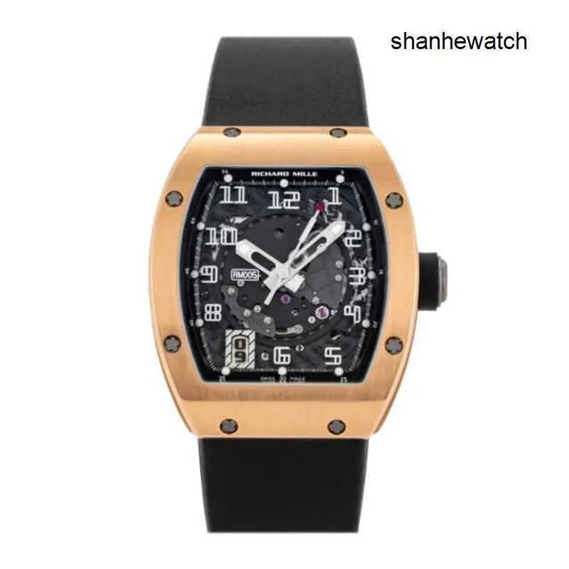 Mens Watch Dress Watches RM Watch RM005 Automatic Rose Gold Men Strap Watch Date RM005 AE PG SW