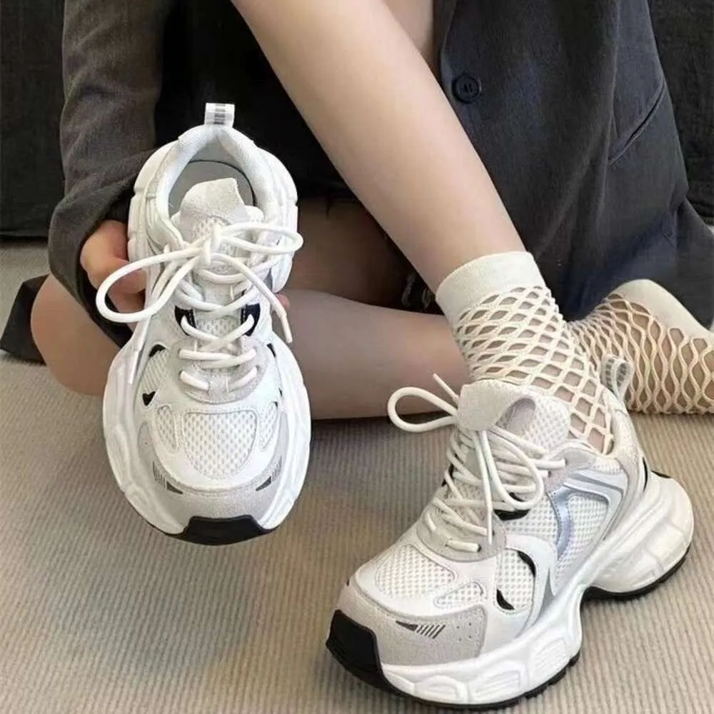 Thick White Small 2024 Sole Spring/summer Versatile Dads Mesh Breathable Sports Womens Casual Shoes 957