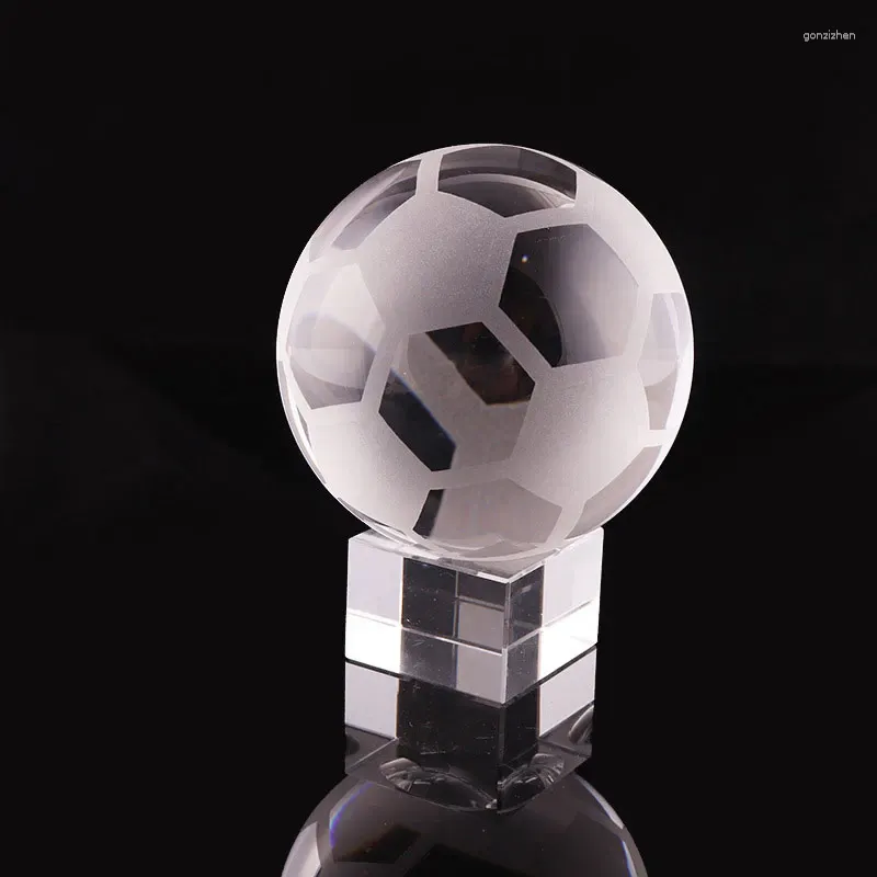 Dekoracyjne figurki kryształowy figurka figurka papierowa szklana piłka nożna koszykówka ziemska galaktyka miniaturowa feng shui rzemieślnicza dekoracje domu