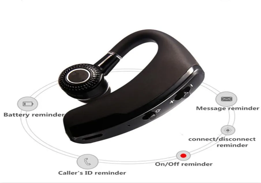 Hands Business Wireless Bluetooth -headset med MIC Voice Control hörlurar Stereo Earphone för iPhone Adroid Drive Connect Wit3088097