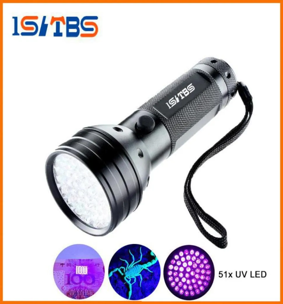 LED懐中電灯51 LED 395NM Ultra Violet Torch Light Lamp Blacklight Detector for Dog urine Pet染色およびBed bug4767495