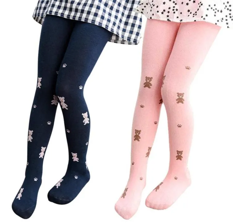 Collants filles bas pour bébé enfant en bas âge enfants enfants tricoté ours fille collants élastique coton enfant dessin animé mode 29 ans 24620284