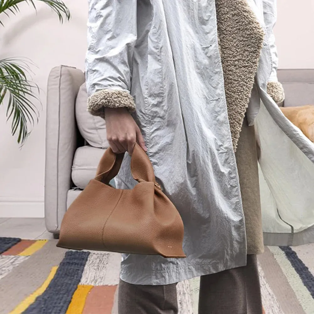 Kvinnor pu crossbody väska casual läder axel veckad hobo handväska satchel sling flicka stilig handväska 240305