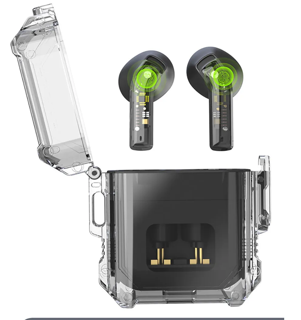 Casque de jeu X3 esports, capsule transparente, appel ENC, suppression du bruit, casque Bluetooth sans fil TWS