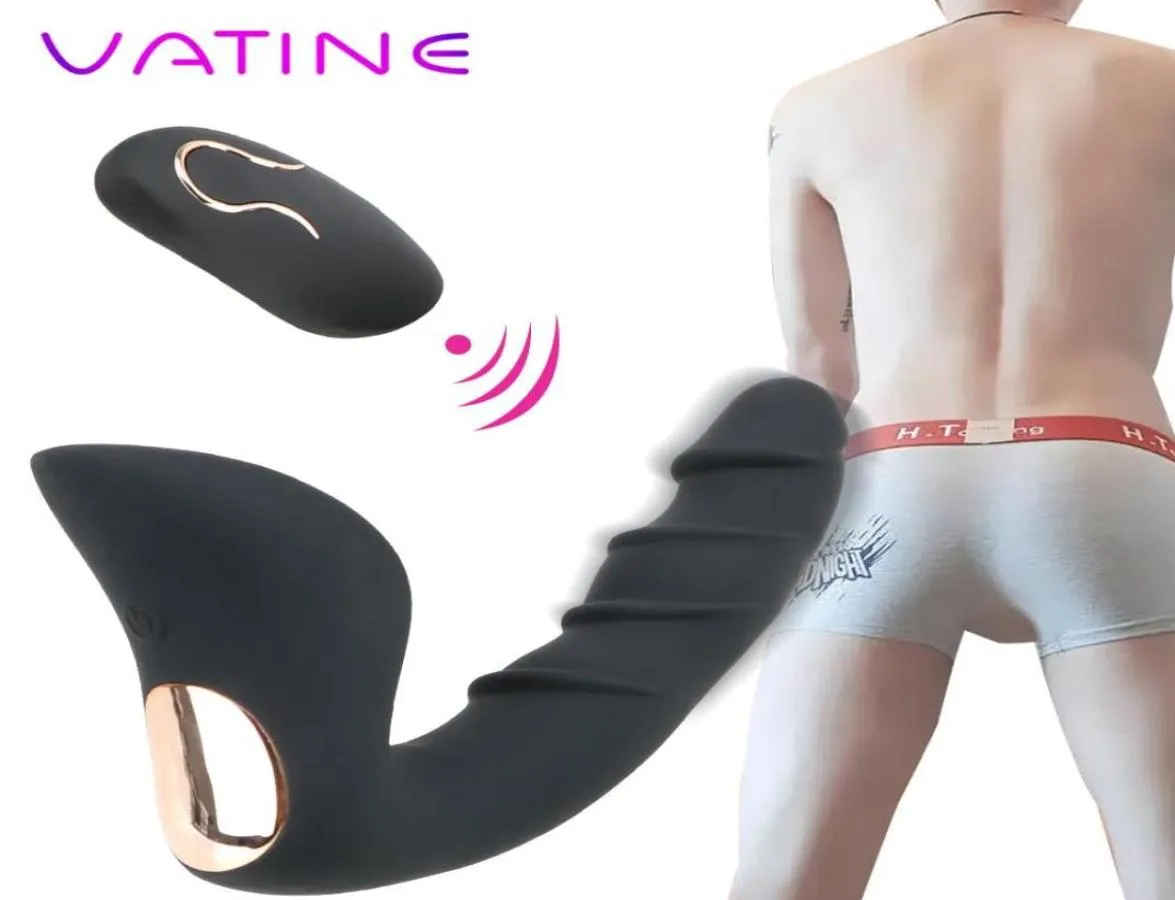 VATINE 10 frequenze giocattolo del sesso per gli uomini massaggiatore della prostata giocattoli erotici per adulti plug anale vibratori anali del dildo telecomando senza fili5691449