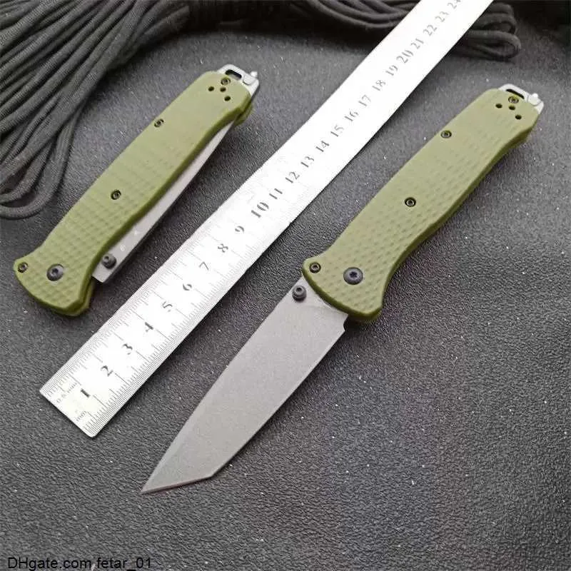 Nylon Glass Fiber Handle BM 537 Folding Knife High Hardness D2 Blade Material Field Self Defense Safety Pocket Knives EDC Tool