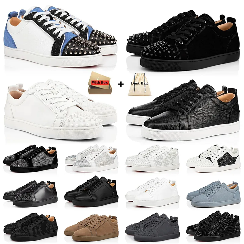 Luxe rode onderkant loafers ontwerper heren dames casual schoenen rode bodems sneakers bezaaid Loubutin rode zool trainers suède glitter platform ontwerpers schoen