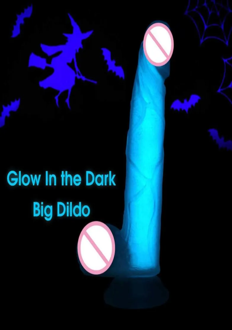 erotische 75 inch siliconen gloeiende lichtgevende dildo realistische glow in the dark penis strapon lul volwassen speeltjes voor vrouw sexshop x06202654