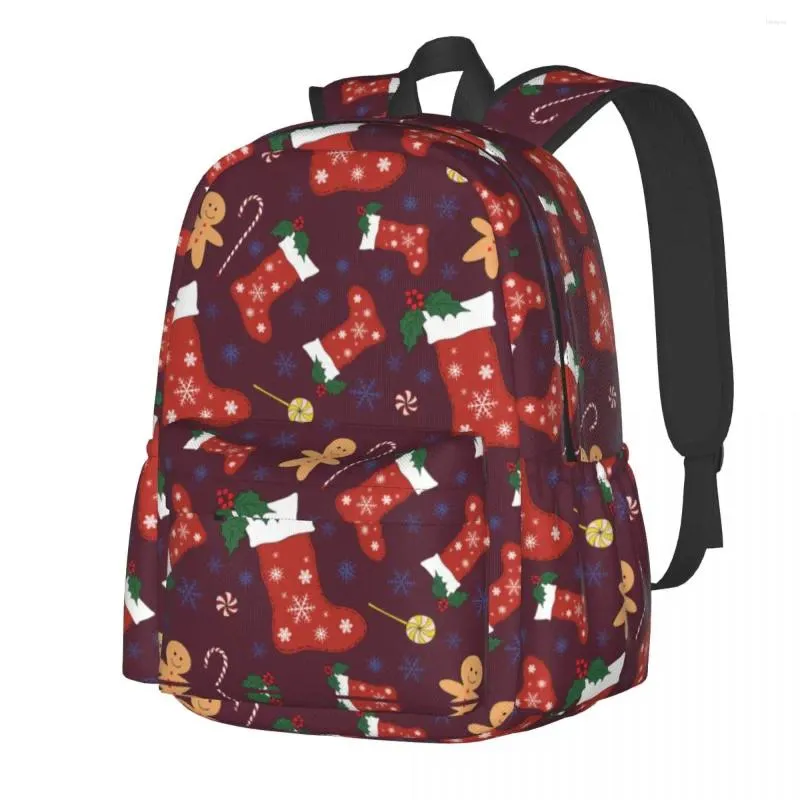 Sac à dos motif de noël décorations d'arbre sans couture sacs à dos d'université sacs de lycée de mode de jeunesse sac à dos coloré durable