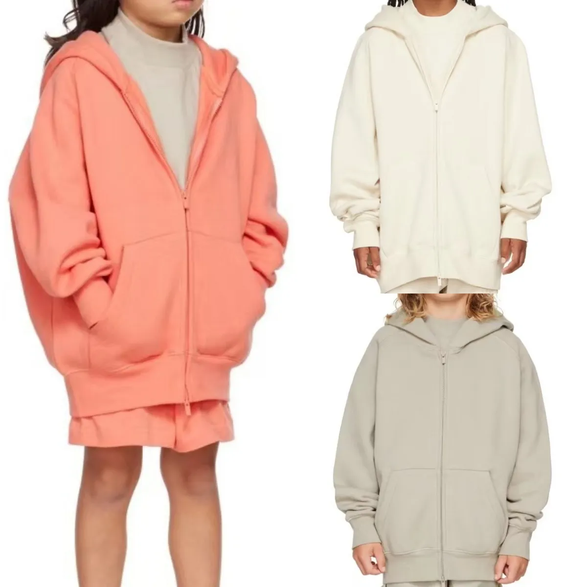 ess Детская одежда Мальчики Свитер с капюшоном Куртка с капюшоном Плюшевая толстовка для девочек Письмо Дизайнерский топ для малышей Свободное пальто Детская молодежная верхняя одежда Kid Hoody k0iM #