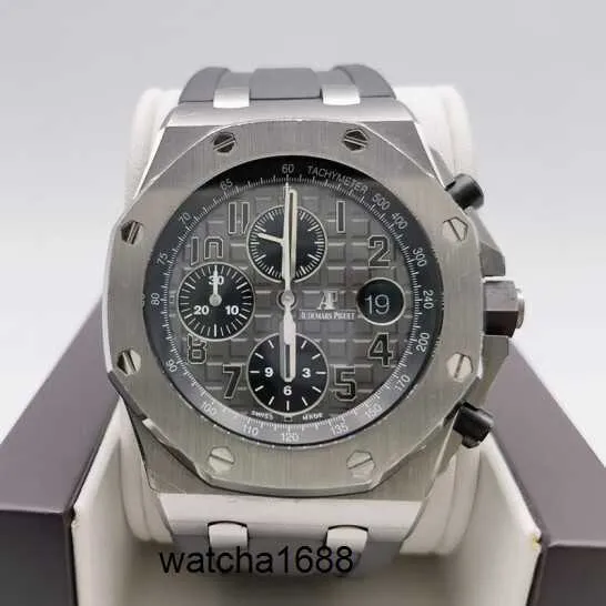 エレガントな腕時計レーシング腕時計APロイヤルオークオフショアシリーズメンズウォッチ42mm直径精密鋼18Kローズゴールドメンズカジュアルウォッチ26470ioOaOA006CA01 TIT1