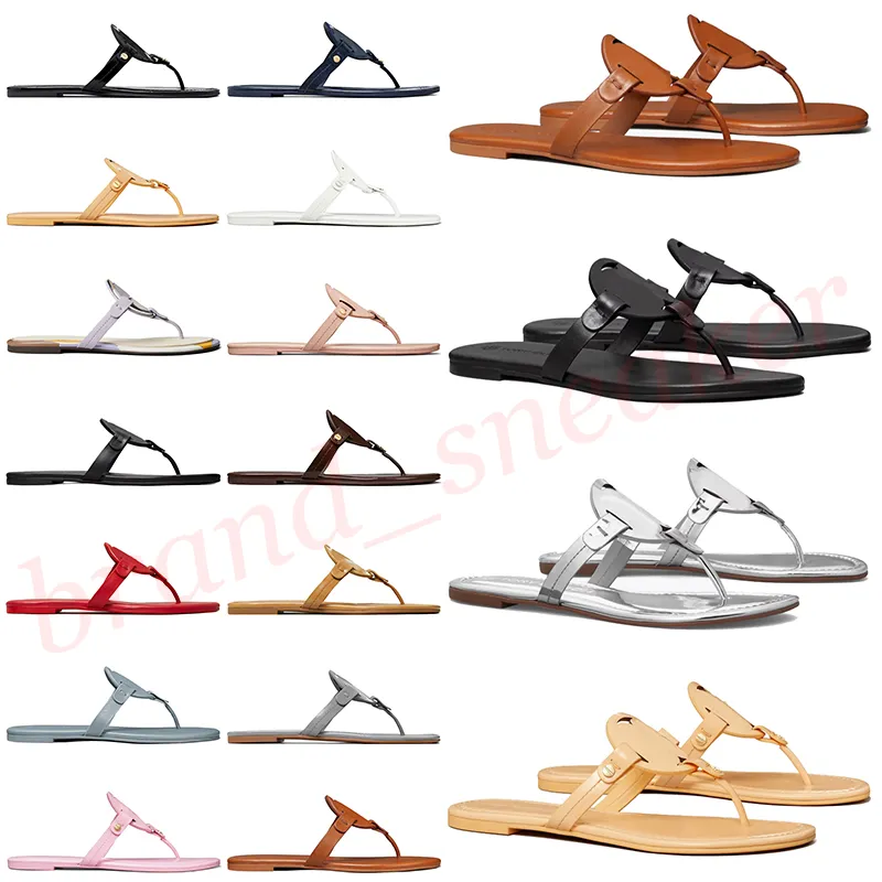 2024 Designer Sandals Famous women leather Beach Original Miller Metallic Soft Sandal ladies slides Shower Room torys sliders flip flops Tasman Slippers Size 41