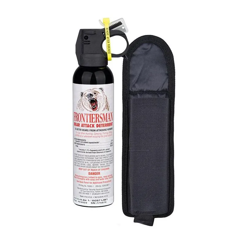 Gadgets ao ar livre Sabre Frontiersman 9 2 Oz Bear Spray com coldre de cinto Uma bússola Drop Delivery Esportes ao ar livre Camping Caminhadas Caminhadas A Dhcsw