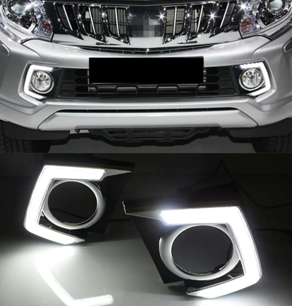 Mitsubishi Triton L200 2015 2016 2017 2018 CAR LED DAYTIME RANING LIGHT DRL LAMP DRL LAMP DIMMING FUGL LAMP4351518の2PCS