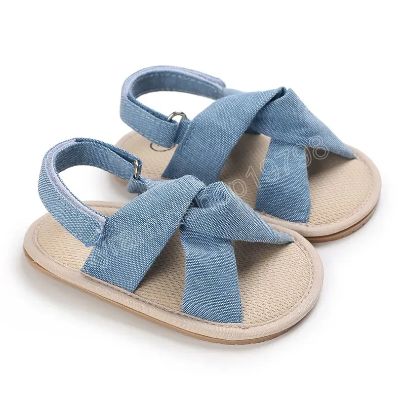 Infant Baby Girl Shoes Toddler Flats Sandals Premium Soft Rubber Sole Anti-Slip Summer Children Lace First Walker Shoes