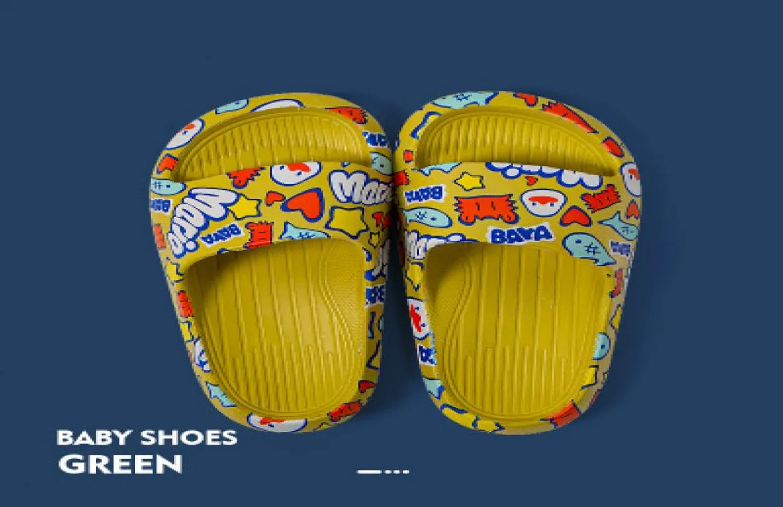 Jongens en meisjes Designer Slippers Kinderen Plat met pantoffel Kinderen Cartoon Dierenprints 2020 Casual Badkamer Slippers Nieuwe mode H4913817