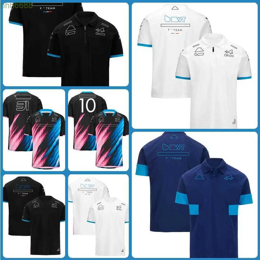 VAOQ Men's Polos New Formula One F1 Racing Clothes Competition Team Edition Team Polo T-shirt Kortärmad Summer Mens T-shirt Anpassningsbar