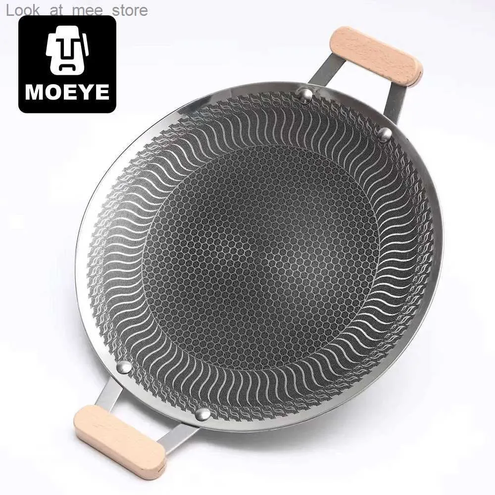 BBQ-grills MOEYE Outdoor Camping BBQ-pan 316L roestvrijstalen BBQ-pan Q240305