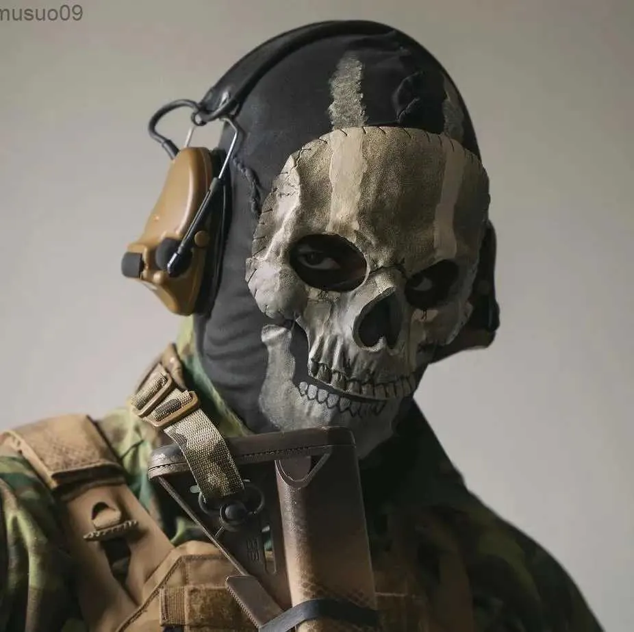 デザイナーマスクMWIIゴーストマスク2022 CODコスプレAirSoft Tactical Skull Full Mask