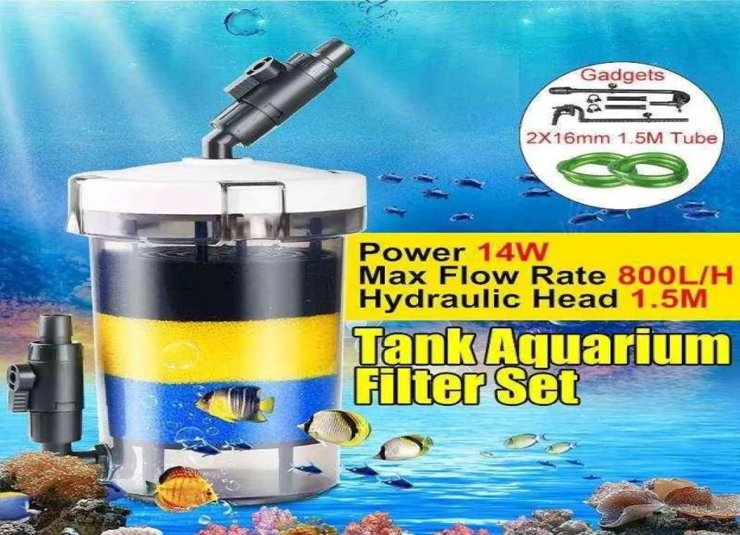 Filtre à cartouche externe transparent pour réservoir de poissons d'aquarium Système de filtration externe à seau à haute efficacité super silencieux avec pompe Y20091776946