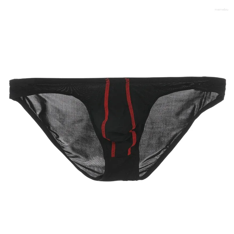 Cuecas masculinas sexy roupa interior baixo-rise briefs bulge bolsa capa bikini respirável hombre cuecas masculinas leve