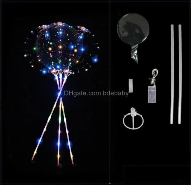 balloon man Luminous Led Balloons With Stick Nt Bright Balloon Lighted Up Kid Bdebaby Dhrch2003316