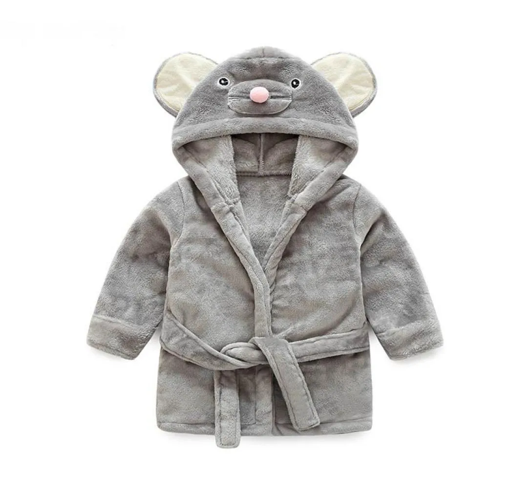 Pajamas Baby Animal Plush Bathrobe Baby pc 1 boy girl soft velvet robe pajamas coral children dress baby clothes5495906