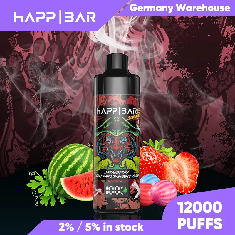 Originele happ bar bladerdeeg 12k vape 12000 vapes wegwerpbladerdeeg 10000 Scherm e-sigaret 10 smaken klaar voor verzending in eu-magazijn