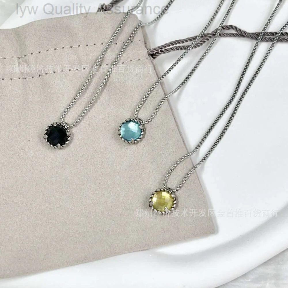 Bijoux de créateur David yurma, petite ceinture, collier à quatre griffes, pendentif en Zircon 5a