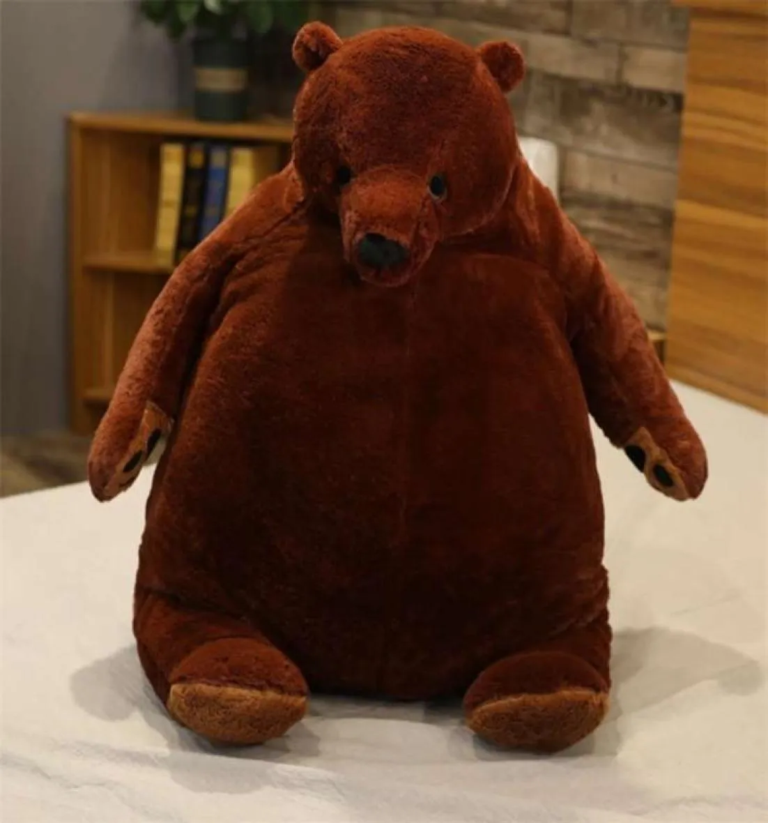 130cm Brown Black Bear DJUNGELSKOG Plush Pillow Teddy Plush Stuffed Bear Toys Soft Cushion Doll for Girl 2109299219390