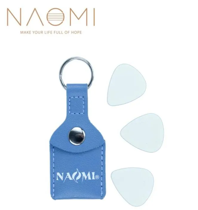 Naomi Guitar Picks Faux Leather Key Chain Style Bass Guitar Picks Plectrums Bag Holder Case Bottle Type 3 Guitar Picks3750862