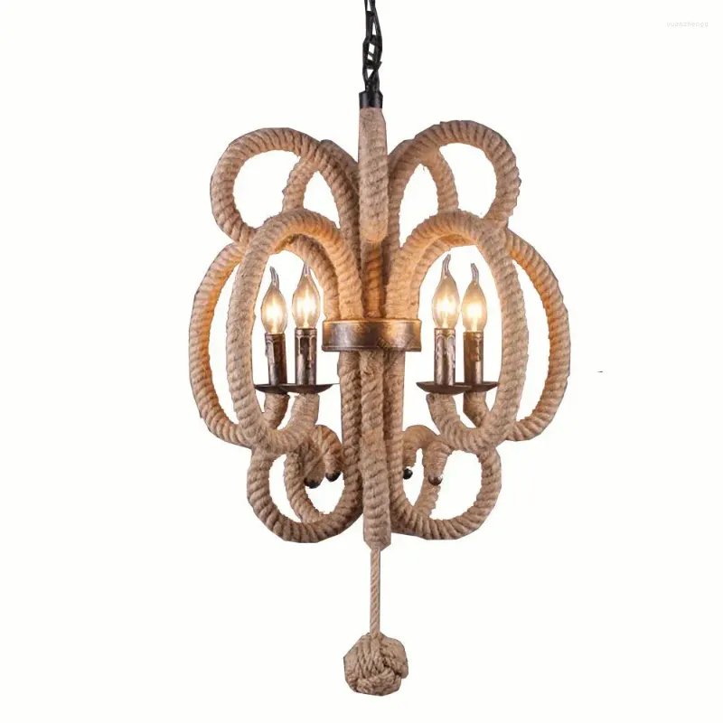 Chandeliers American Industrial Item Type: Dining Room Chandelier Retro Northern Nordic Restaurant Hanging Lamp Kitchen Chinese Knot Lamps