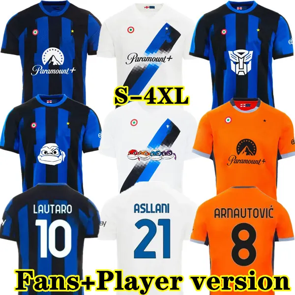 S-4XL 23 24 Alexis Soccer Jerseys LAUTARO THURAM BARELLA Maillot de FRATTESI FINAL 2023 Maglie Football Shirt Enfant troisième spécial Inters Milans fans version joueur