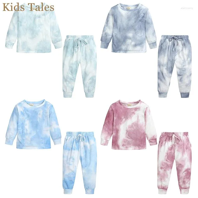 Conjuntos de ropa Niños Niños Niñas Ropa Niño Tie Dye Sudadera Jersey Pantalones largos Mamá y yo Chándal Sudaderas Trajes de 2 piezas