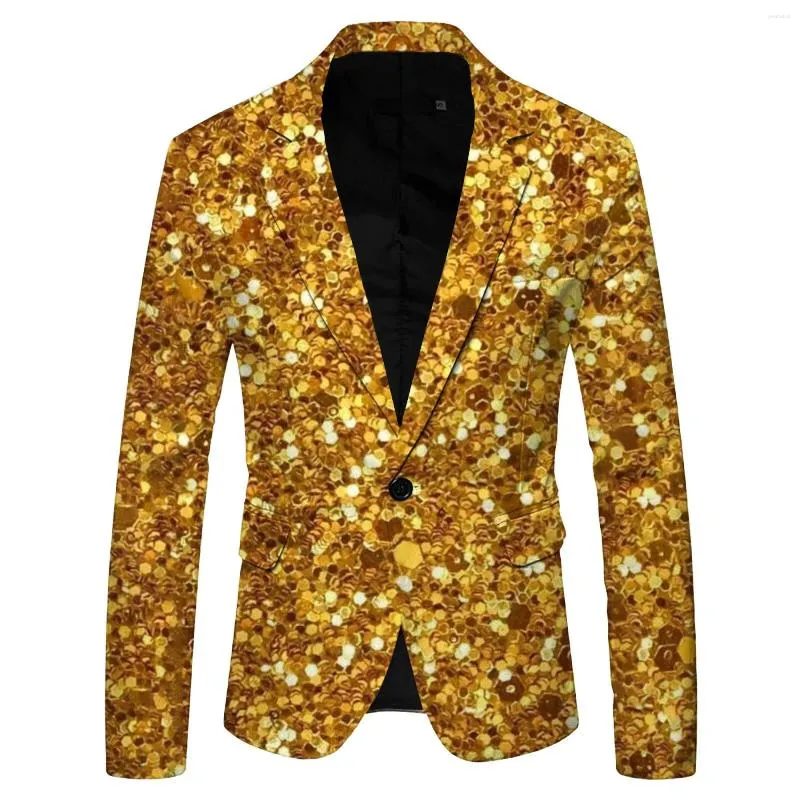 Abiti da uomo 3D Paillettes Impreziosito Giacca Sportiva Giacca da Uomo Discoteca Prom Cappotti da Uomo Costume Homme Abiti di Scena per Cantanti